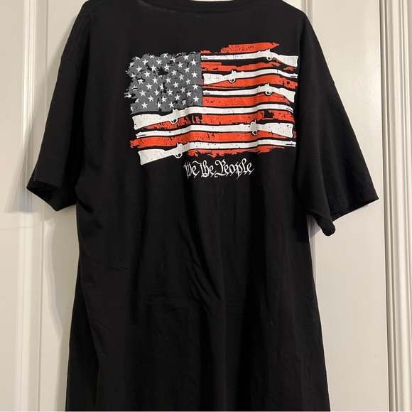 NWOT Howitzer Patriot We The People Men's Black T-Shirt Men's Size2X 100% Cotton - Picture 4 of 5